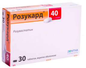 РОЗУКАРД 40 (розувастатин) / ROSUKARD 40 (rosuvastatin)