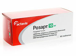 РОЗАРТ 10 ( розувастатин) / ROZART 10 (rosuvastatin)