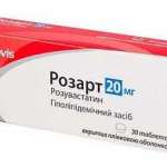 РОЗАРТ 20 ( розувастатин) / ROZART 20 (rosuvastatin)