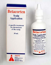 БЕТАКОРТЕН  РАСТВОР ДЛЯ КОЖИ ГОЛОВЫ ( ВАЛЕРАТ БЕТАМЕТАЗОНА) / BETACORTEN TOPICAL SCALP APPL SOL (BETAMETHASONE VALERATE)