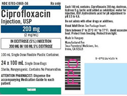ЦИПРОФЛОКСАЦИН Тева инфузиция / CIPROFLOXACIN Teva infusion