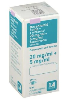 ДОРЗОЛАМИД Комп 1А (Дорзоламид + Тимолол) / DORZOLAMIDE Comp 1A (Dorzolamid + Timolol)