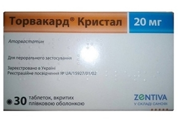 ТОРВАКАРД КРИСТАЛ (аторвастатин) / TORVACARD CRYSTAL (atorvastatin)